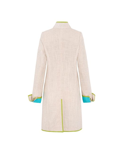 Beatrice von Tresckow Natural Neutrals Oatmeal Linen Cavalier Jacket