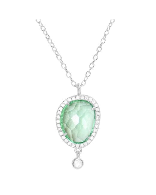 KAMARIA Pink Johari Lab Created Gemstone Necklace With Crystals
