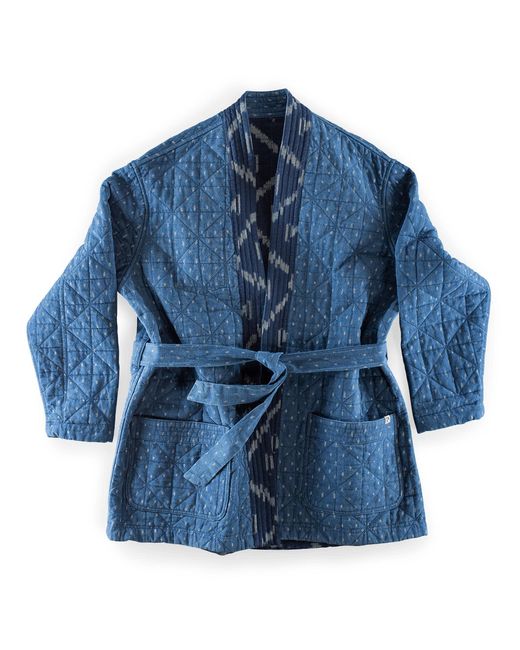 &SONS Trading Co Blue Damsons Hanten Quilted Jacket