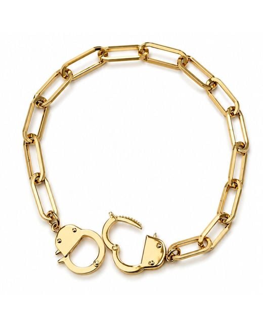Jagged Halo Jewelry Metallic Love Bond Handcuff Chain Anklet Stainless Steel Plating