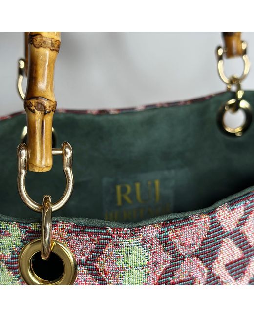 Ruj Heritage Pink Picnic Bag Jacquard