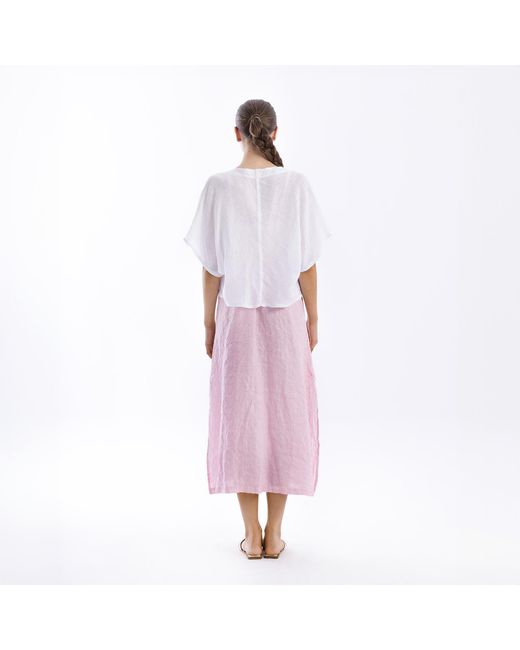 Haris Cotton Pink Linen Gauze Bolero