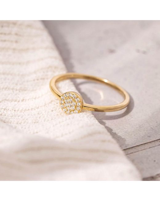 Diamonbliss Metallic Round Shapre Pave Dainty Band Ring