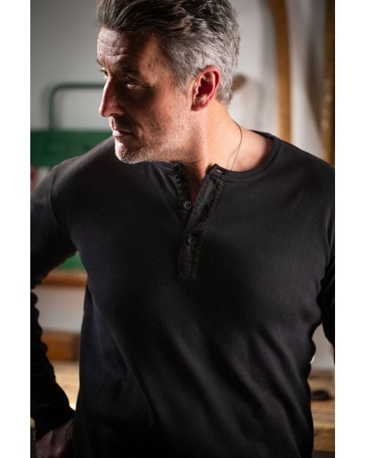 &SONS Trading Co Black The New Elder Henley Shirt for men