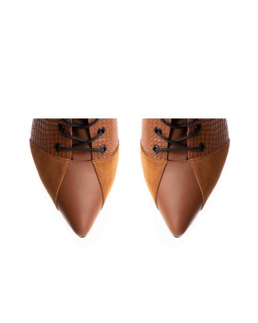 The 5Th Element Brown Daria Camel Mid-Ankle Slim Boots