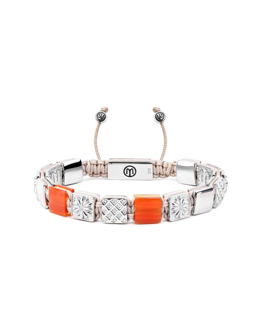 Mahigan White Carnelian Macrame Charm Bracelet – Braided String