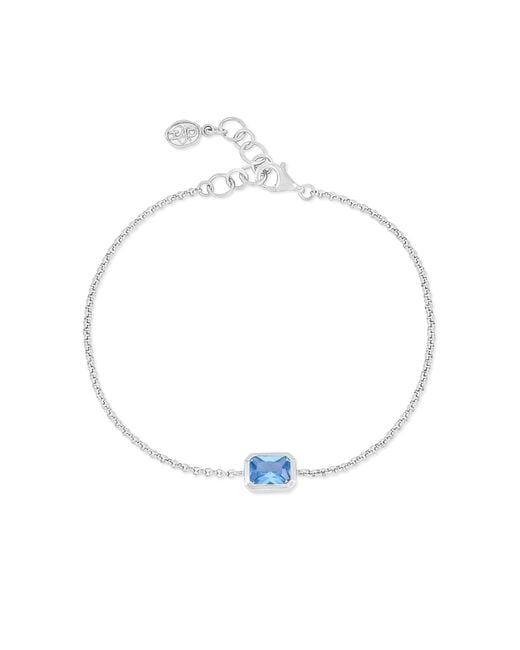 Dower & Hall Blue Topaz Octagon Chain Bracelet