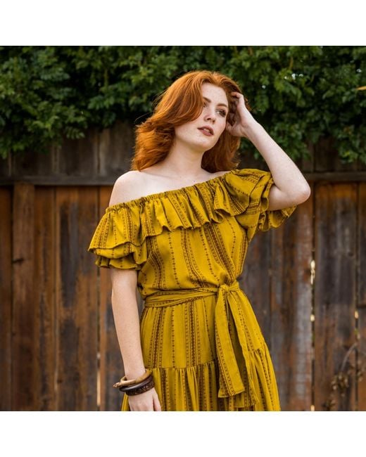 Jennafer Grace Multicolor Saffron Veranda Dress
