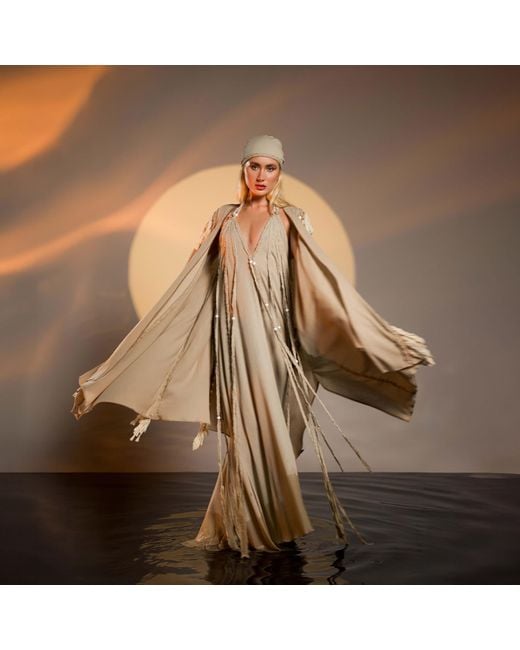 Zhenabia Natural Neutrals Sidra Poncho