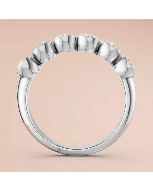 Aya Fine Jewelry White Elegant Oval Lab Diamond Wedding Band 2.57 Cwt