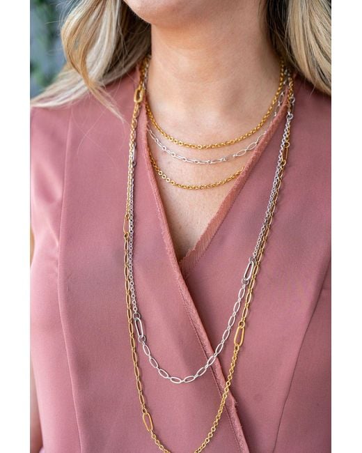 Loni Paul Jewelry Metallic Delicate Long Layering Necklace
