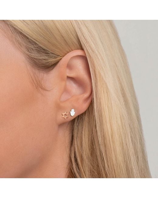 Maya Brenner Metallic Charm Stud