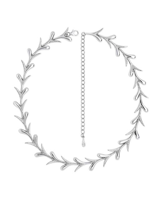 Lucy Quartermaine White Solid Sterling Sycamore Necklace