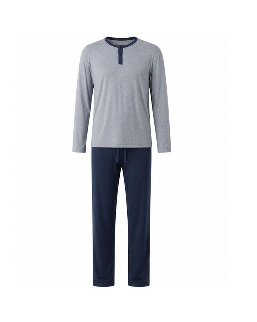 Zd - Zero Defects Blue Long Modal Pyjamas Italy for men