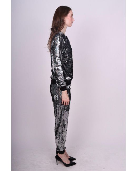 Any Old Iron Black Holographic Glitter Forever Sequin Joggers
