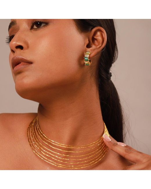 GEM BAZAAR Green Kiara Hoops
