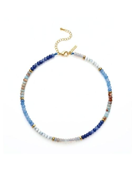 Jaredjamin Blue Taylor Beaded Necklace