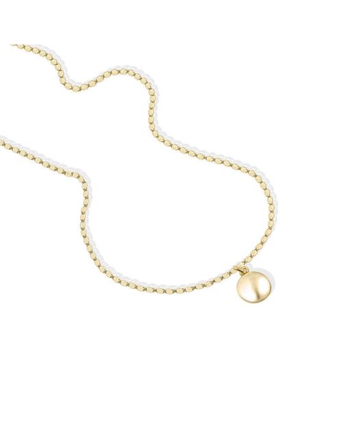 Argento Vivo Metallic Round Pendant Necklace