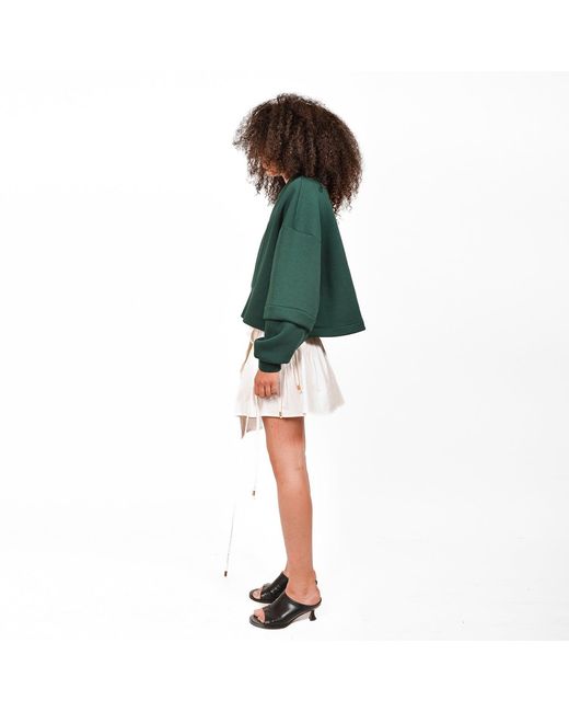 Ioana Ciolacu Green V-Neck Sweatshirt