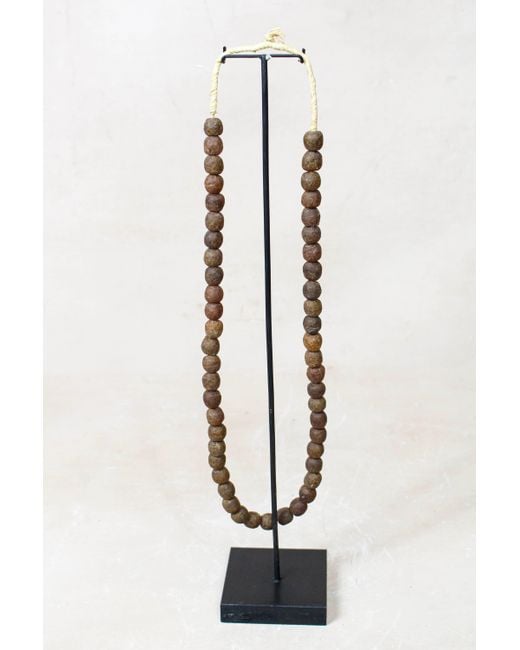 Botanical Boys Black Ghana Glass Beads Necklace