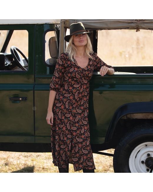 At Last Brown Belgravia Midi Dress Chocolate