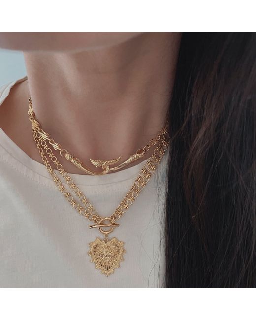 IN CAUDA VENENUM Metallic Freya Necklace