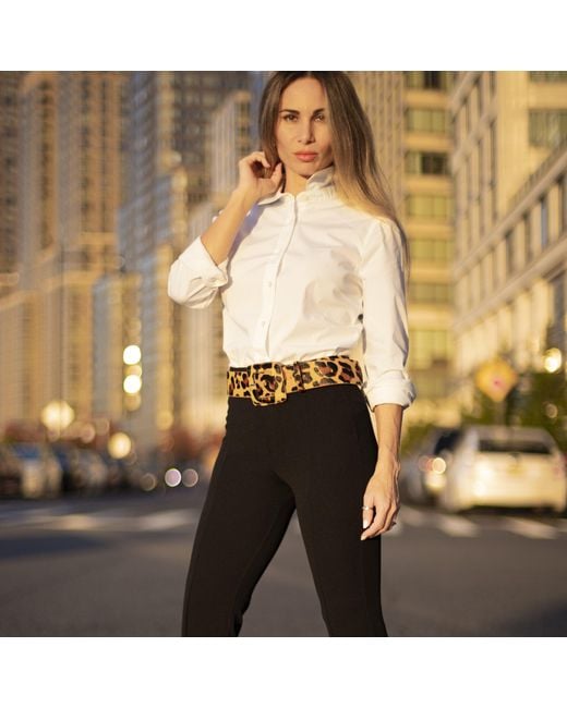 BeltBe Orange Neutrals Square Buckle Belt