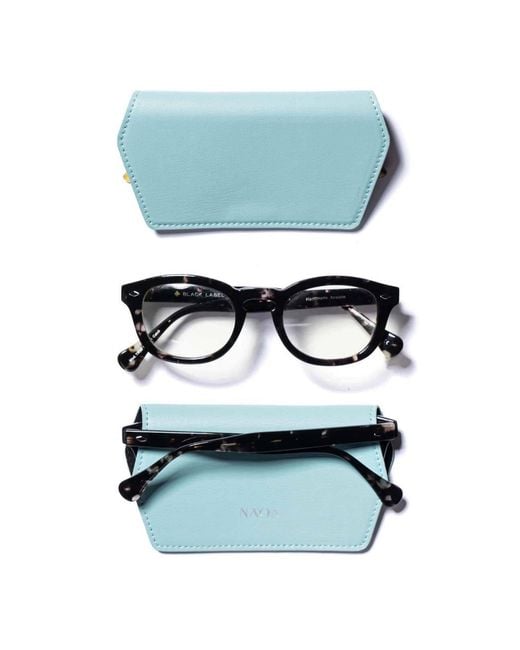 Naoa Blue Slim Glasses Case