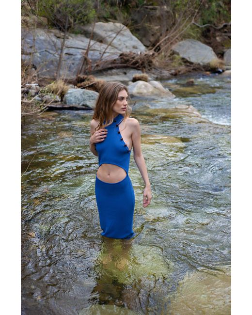 Catnip and Seaweed Blue The Provence Midi Dress