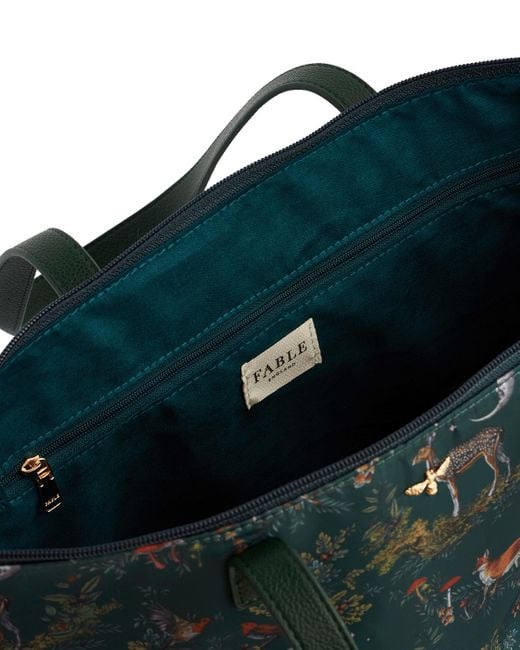 Fable England Green Into The Woods Grab Tote