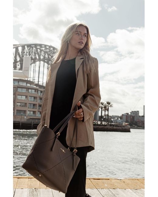 Orange Cube Brown Dusk Mosaic Tote