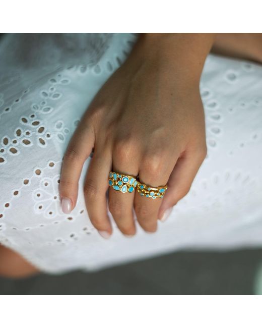 Ebru Jewelry Blue Dream Adjustable Ring