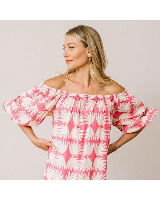 SUNSHINE TIENDA Pink Lemonade Tile Ace Dress