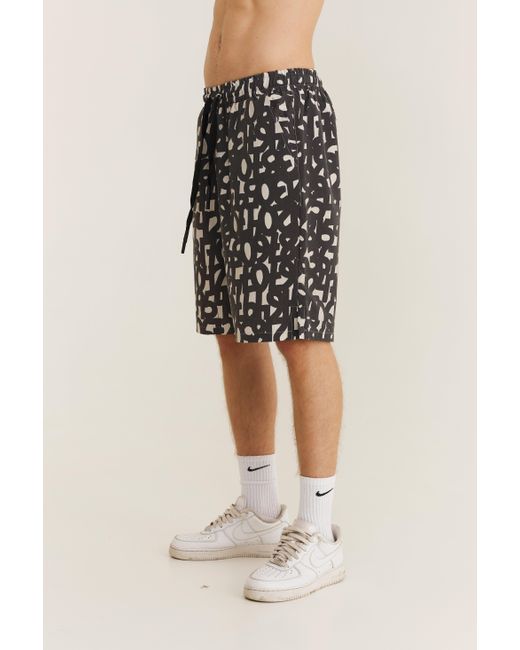 mysimplicated Gray Neutrals Bermuda Shorts Numbers Design