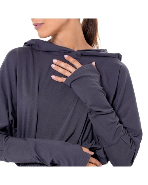 Metamorph Blue Hooded Midi Dress