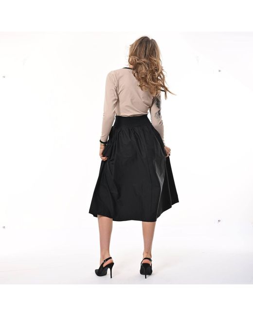 Frock Tales Black Alice Midi Skirt With Pockets