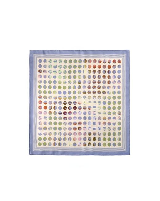 Asyii Multicolor Printed Abstract Floral Silk Twill Square