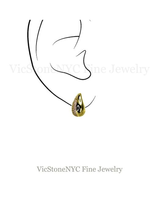 VicStoneNYC Fine Jewelry Metallic Pave Setting Gok-Ock Vermeil Stud Earrings