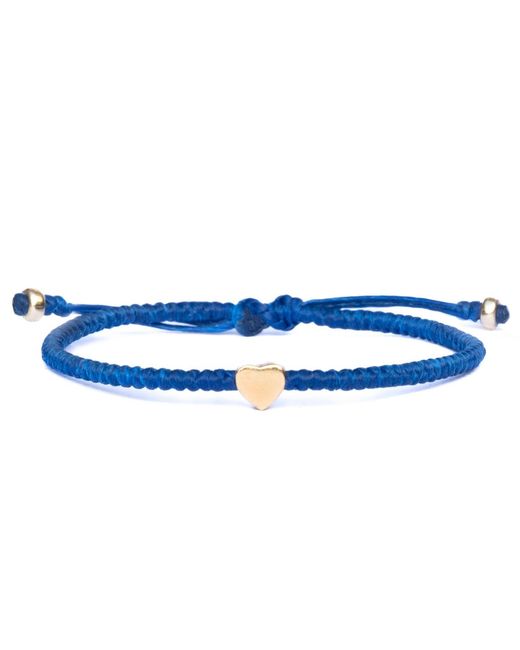 Harbour Uk Blue Vermeil Heart Rope Bracelet