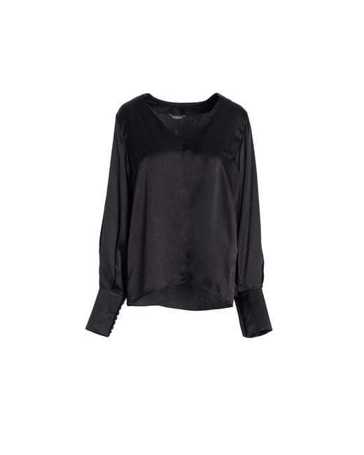 Eternoir Black Celine Silk Blouse