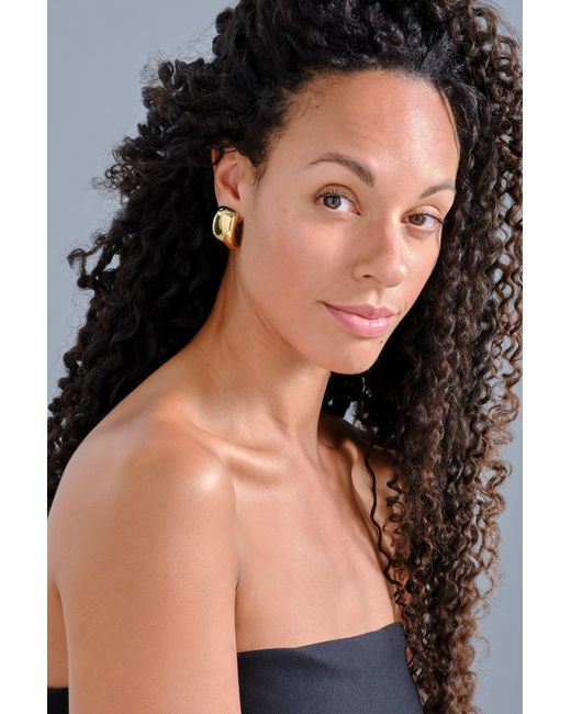 Emma Holland Jewellery Metallic Statement Curve Clip Earrings