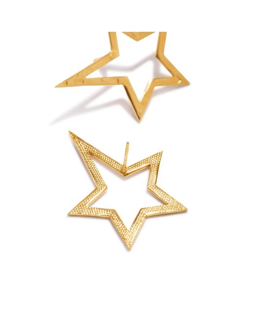 Jaredjamin Metallic Shooting Star Dust Stud Post Earrings Small