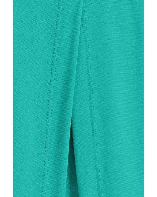 Conquista Green Layered Asymmetrical Top