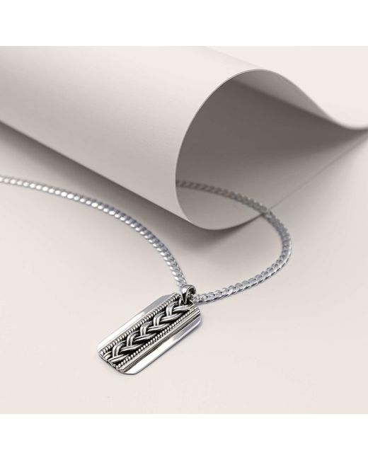 Charlotte's Web Jewellery Metallic Sterling Silver Celtic Knot Pendant Necklace for men