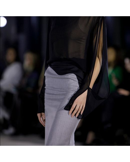 Laura Daili Gray Midi Skirt