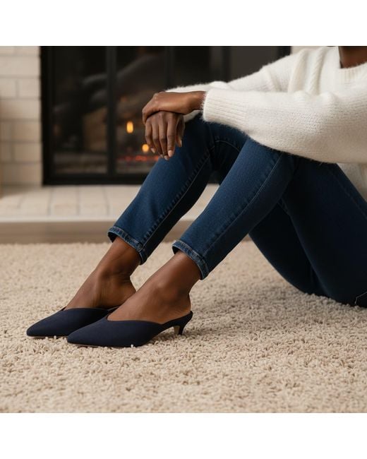 Beautiisoles by Robyn Shreiber Made in Italy Blue Gal Mule