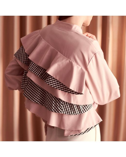 Emma Wallace Pink Spiral Bomber