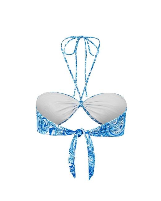 Ekcentrik Blue Aquadelic Bikini Top