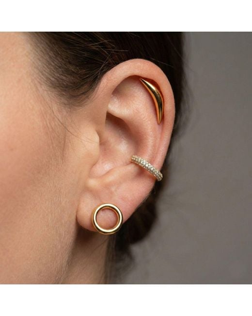 Jaredjamin Metallic Small Rhodri Circular Post Earrings