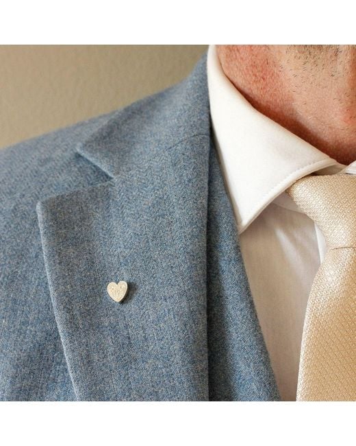 Lee Renee Metallic Wildflower Heart Lapel Pin for men